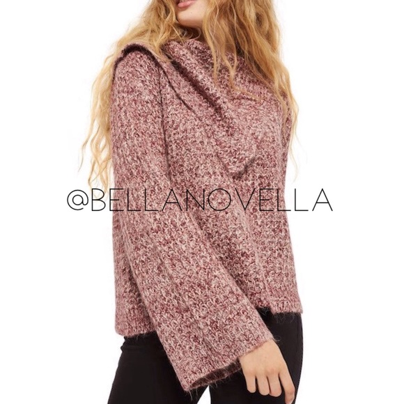 TOPSHOP PINK LOFTY ENVELOPE NECK SWEATER sz 8 US - Picture 8 of 9